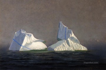 Paisaje marino de los icebergs de William Bradford Pinturas al óleo